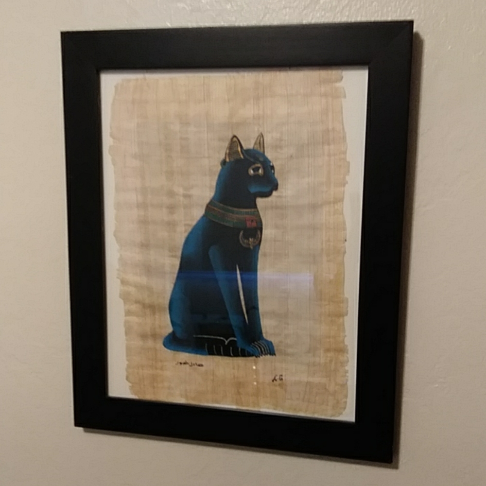 Bastet The Cat Goddess on Papyrus